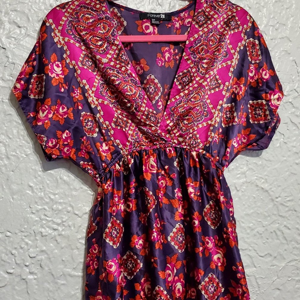 Silk Flower Oriental style dress